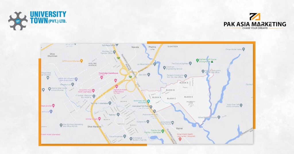 University town GOOGLE MAP